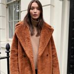 Babaton  Camel Teddy Bear Coat- Short Size 2 S/M OVERSIZED Photo 5