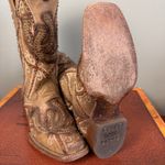 Corral Western Boots Leather Horseshoe Embroidered Studded Cowboy E1615 Sz 7 Brown Photo 6
