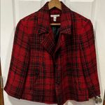JM Collection Red & Black Blazer – Size 12 Photo 0