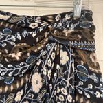 Veronica Beard 100% Silk Skirt Sz 4 Black Floral Sarong Knot Boho Office High Lo Photo 2