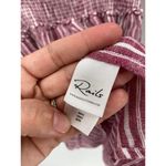 Rails Jasmine Lucia Stripe Smocked Waist Long Sleeve Linen Blend Mini Dress S Photo 6