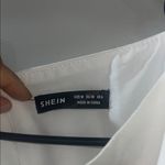 SheIn White Backless Dress with Ring Accents Photo 3