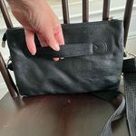 Boutique Brand Vegan Leather Black Tan Woven Crossbody Clutch Purse Bag Photo 3