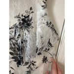 Marchesa Notte Off Shoulder Floral Lace Tiered Dress Size 4 Black Photo 7