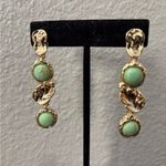 Alexis Bittar NWOT  Gold and Green Statement Earrings Photo 7