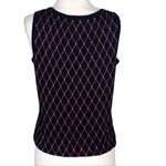St. John Sport diamond print knit tank top Black Photo 1