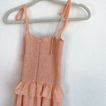 Amanda Uprichard  Coral Pink Tiered Ruffle Midi Dress Photo 7