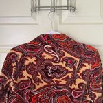 Talbots  Stretch Size 12 Velvet Paisley Print Blazer Jacket Boho Fall Photo 3