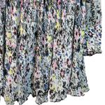 Ganni Floral Plisse Pleated Georgette Mini Dress in Ivory Floral Photo 3