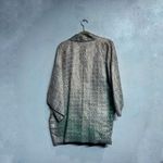 Vintage Handmade Metallic Kimono Blazer Sz L White Size L Photo 5