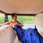 ZARA  Blue Polka Dot dress trending maxi Ruffled bodycon fitted bohemian Photo 4