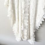 Dance & Marvel  | Lace Eyelet Cover Up Kimono Wrap Tie  White Oversized | Small Photo 1