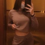 Aritzia Sunday Best Brown Waffle Cropped Long Sleeve Tee Photo 5