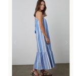 Velvet Tees Velvet by Graham & Spencer Dinae Jacquard Maxi Dres in White & Colbot Blue Photo 13