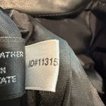 EXPRESS  Black Genuine Leather Zip Front Jacket Womens Small Y2K Minimal Moto Photo 7