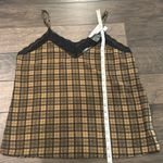 Allison Joy NWT Evereve  Plaid Lace Cami Sz M Photo 4