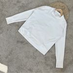 Athleta Women’s Denali Outdoor Pullover Top Sweatshirt Longsleeve in White L Photo 2