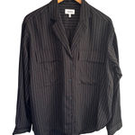 Pistola  Irene Black Striped Oversized Button Down Shirt - size Small Photo 0