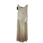 Retrofête RETROFETE Josie Metallic Maxi Strapless Gown Champagne Medium Photo 1