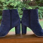 Maje  Navy Felix Faux Python Ankle Bootie size 40 Photo 3