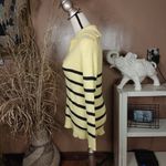 Liz Claiborne  Yellow Black Striped Stripe Sweater Long Medium/Large Top Winter Photo 9