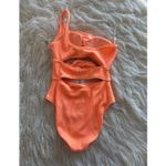 Aerie  Crinkle Cut Out One Shoulder One Piece Swimsuit
Orange Size Medium Photo 4