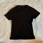No Name Crewneck Tee Black Ribbed NWT NEW Small Photo 2