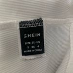 Cute white crop top. Women’s small. Ribbed. Long sleeve. Collar. V Photo 2