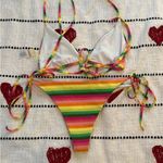 l*space L Rainbow Striped Bikini Set Photo 4