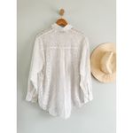 Madewell | NWT Embroidered Oversized Button-Up Shirt in White | Sz S Photo 10