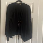 Thalia Sodi  black open cardigan sweater tie back detail size‎ M Photo 2