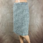 J.Crew Wool Blend Ivory Metallic Tweed Pencil Skirt Size 2 Photo 5