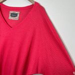 Anthropologie by Womens V-Neck Coral Pink Waffle Knit long sleeve Sweater XL Photo 4