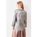 THE GREAT. Bask Top Blouses in Silver Size 2 (medium) Photo 1