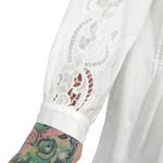 Madewell Pintucked Eyelet Mini Dress White XS NWT Clean Girl Quiet Luxury Photo 9