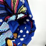 Tabitha Brown Puff Sleeve Midi Dress Mixed Floral Polka Dot A Line Blue Orange 2 Photo 2