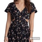 American Eagle  black floral cutout dress XXS Photo 13