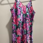 American Vintage VTG 90s Pixiecore Purple & Pink Floral Patterned Cami Slip Mini Dress - M Photo 4