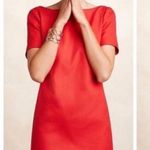 Anthropologie MAEVE Bow Dress, Red Mini Size 2 Photo 2