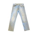 Calvin Klein Vintage light blue distressed faded wash straight leg jeans Photo 1
