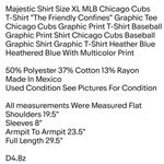 Majestic Shirt Size XL MLB Chicago Cubs T-Shirt "The Friendly Confines" Graphic Tee Unisex T-shirt Photo 1