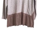 ZARA  Womens Sweater V-Neck Long Sleeve Pullover Lace Floral Bottom Boho‎ M Beige Photo 7