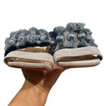 Bernardo Boho Blue Suede Bella Tassel Wooden Block Heel Slipon Sandals Shoes 8 Photo 5