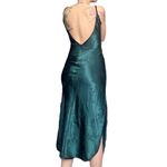Byer California California Dynasty medium RARE & vintage green satin slip dress, nightgown​ Photo 3