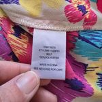 Black Rainn Cream Watercolor Floral Print with Crochet Trim Sleeveless Blouse Photo 6