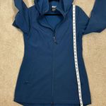 Champion Blue Full Zip Performance Water Resistant Long Coat Hood Women Medium Photo 5