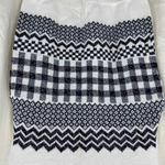 Talbots  Sweater‎ Womens Medium Petite Cream Black Wool Blend Bell Sleeve Holiday Photo 4