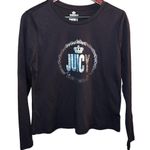 Juicy Couture  long sleeved black crew neck t-shirt NWT junior large Photo 0