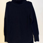 Banana Republic  Merino Extra Fine Wool Blend Turtleneck Sweater Navy Blue Small Photo 0