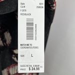 Southern Lady Size L Open Front Long Sleeve Drape Cardigan Sweater Black Red Size L Photo 5